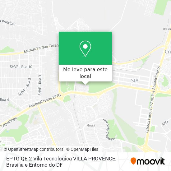 EPTG QE 2  Vila Tecnológica   VILLA PROVENCE mapa