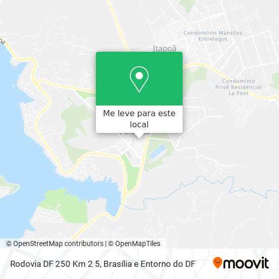 Rodovia DF 250 Km 2 5 mapa