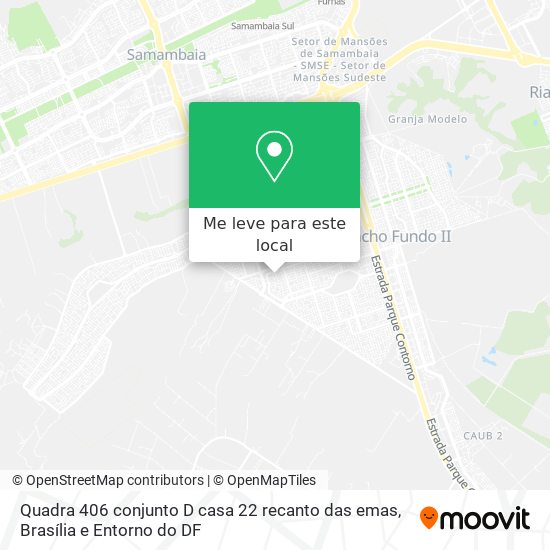 Quadra 406 conjunto D casa 22 recanto das emas mapa