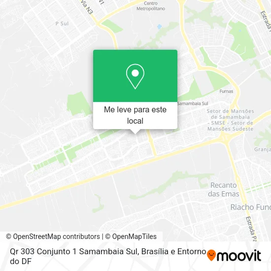 Qr 303 Conjunto 1 Samambaia Sul mapa