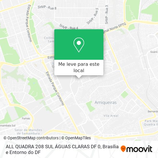 ALL  QUADRA 208 SUL  ÁGUAS CLARAS DF 0 mapa
