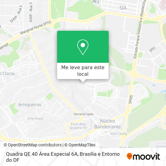 Quadra QE 40 Área Especial 6A mapa