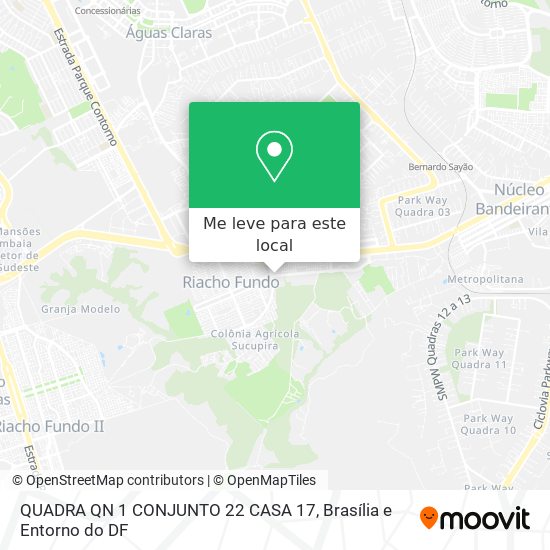 QUADRA QN 1 CONJUNTO 22 CASA 17 mapa