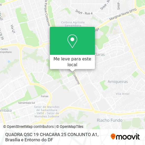 QUADRA QSC 19 CHACARA 25 CONJUNTO A1 mapa