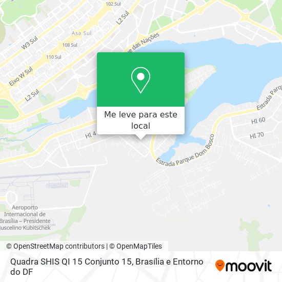 Quadra SHIS QI 15 Conjunto 15 mapa