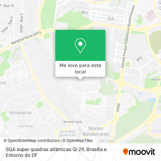 SQA super quadras atlânticas Qi 29 mapa