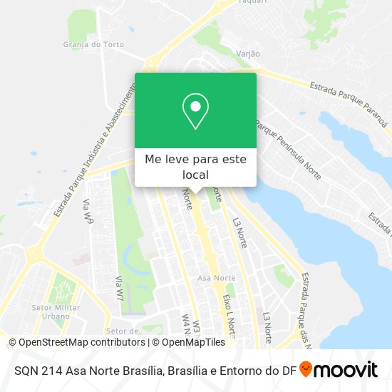 SQN 214  Asa Norte  Brasília mapa