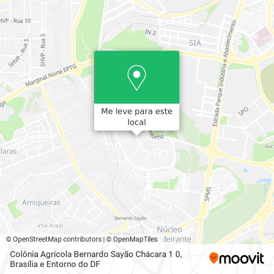 Colônia Agrícola Bernardo Sayão Chácara 1 0 mapa