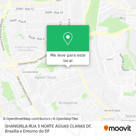 SHANGRILA  RUA 5 NORTE  ÁGUAS CLARAS DF mapa