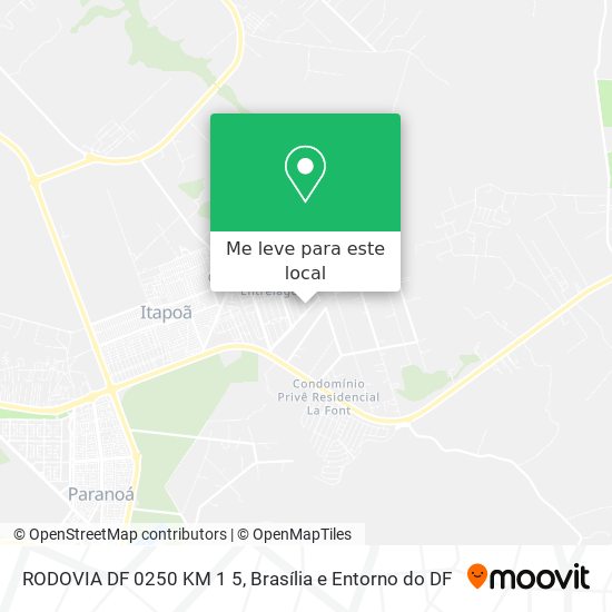 RODOVIA DF 0250 KM 1 5 mapa
