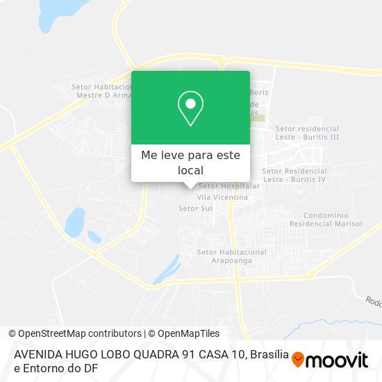 AVENIDA HUGO LOBO QUADRA 91 CASA 10 mapa