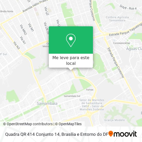 Quadra QR 414 Conjunto 14 mapa