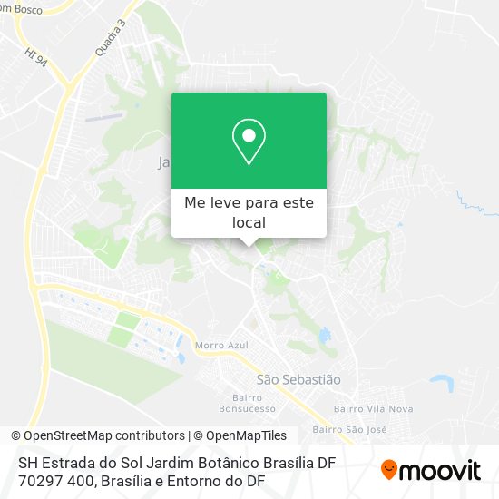 SH Estrada do Sol   Jardim Botânico  Brasília   DF  70297 400 mapa