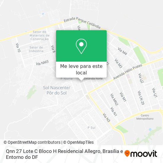 Qnn 27 Lote C Bloco H Residencial Allegro mapa