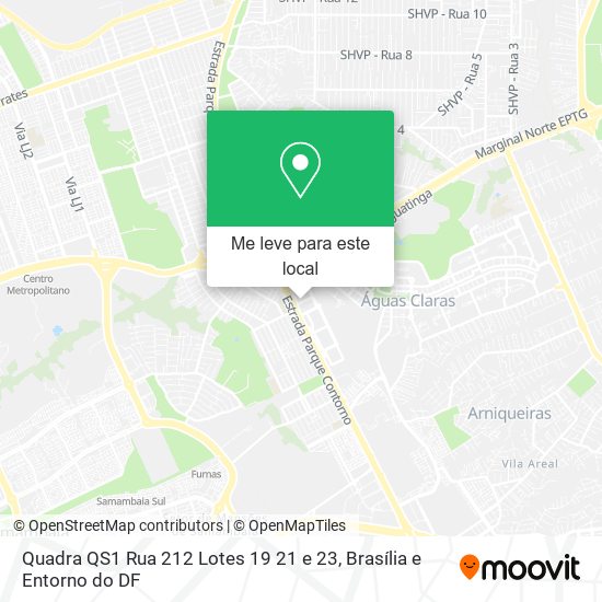 Quadra QS1  Rua 212  Lotes 19  21 e 23 mapa