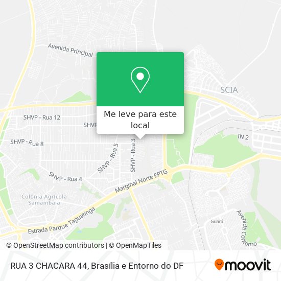 RUA 3 CHACARA 44 mapa