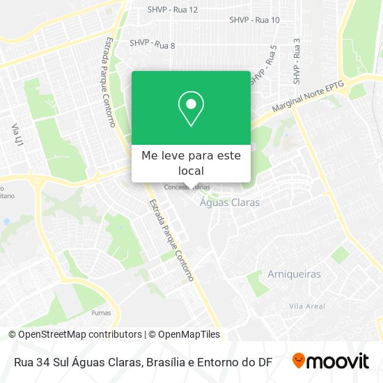 Rua 34 Sul Águas Claras mapa