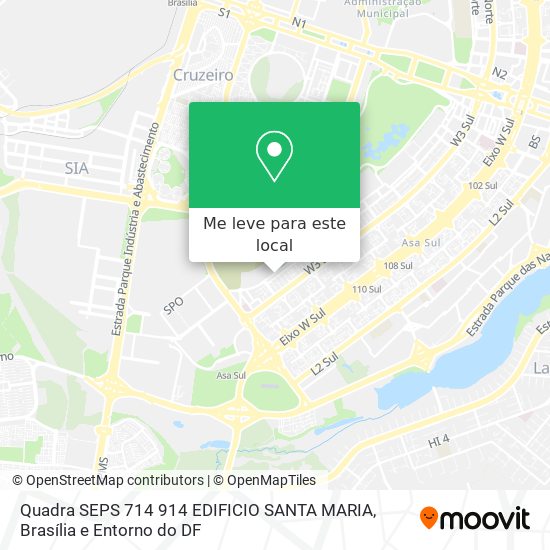 Quadra SEPS 714 914 EDIFICIO SANTA MARIA mapa