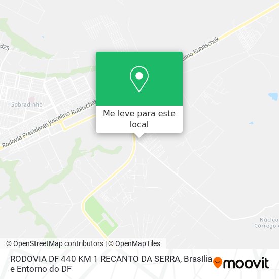 RODOVIA DF 440 KM 1 RECANTO DA SERRA mapa