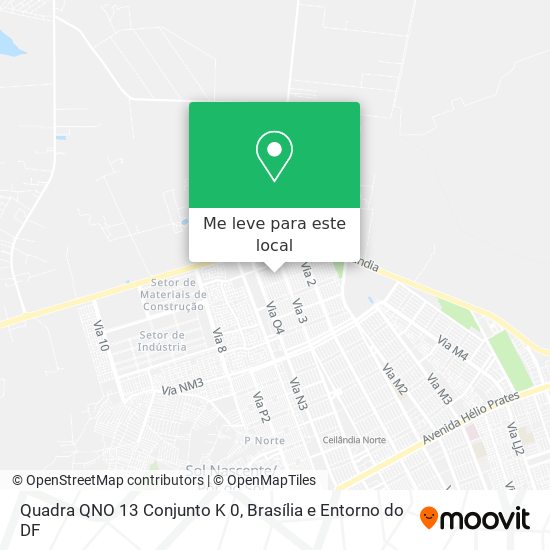 Quadra QNO 13 Conjunto K 0 mapa