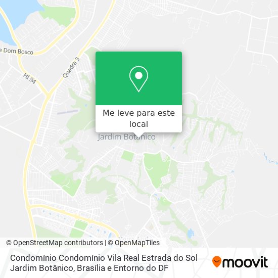 Condomínio Condomínio Vila Real  Estrada do Sol  Jardim Botânico mapa