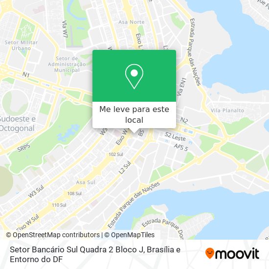 Setor Bancário Sul  Quadra 2  Bloco J mapa