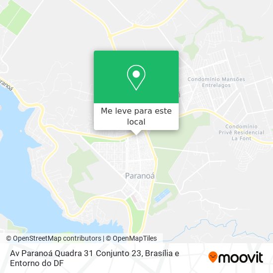 Av  Paranoá  Quadra 31  Conjunto 23 mapa