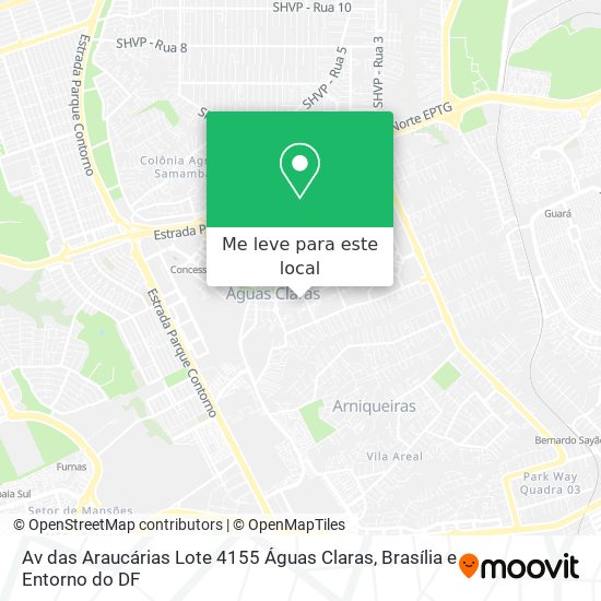 Av das Araucárias   Lote 4155     Águas Claras mapa