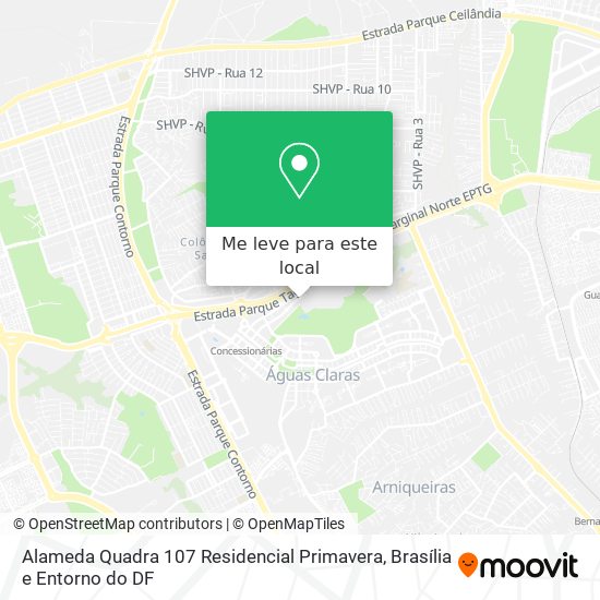 Alameda Quadra 107   Residencial Primavera mapa
