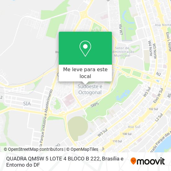 QUADRA QMSW 5 LOTE 4 BLOCO B 222 mapa