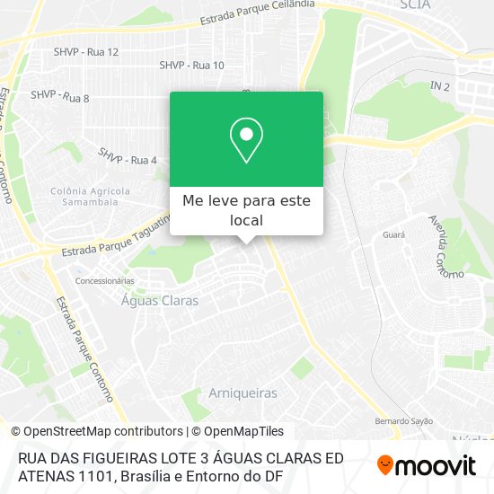 RUA DAS FIGUEIRAS   LOTE 3   ÁGUAS CLARAS   ED  ATENAS 1101 mapa