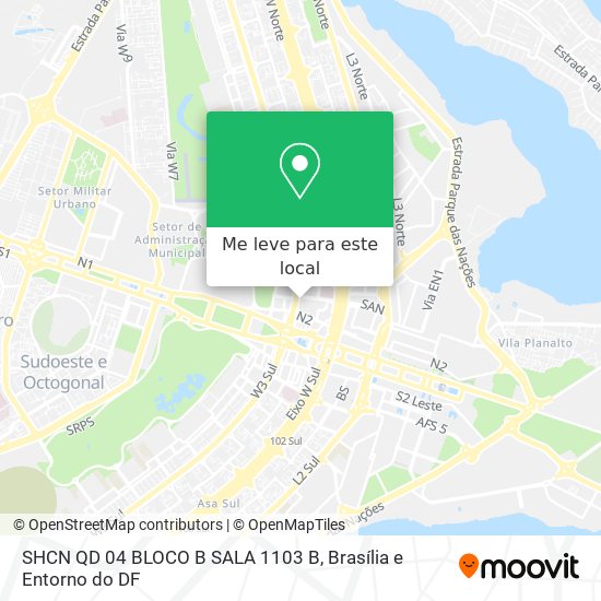 SHCN QD 04 BLOCO B SALA 1103 B mapa
