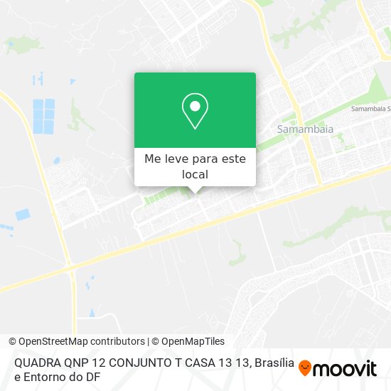 QUADRA QNP 12 CONJUNTO T CASA 13 13 mapa