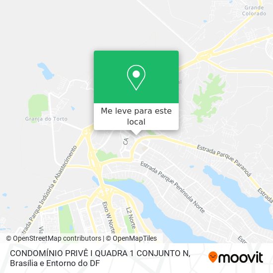 CONDOMÍNIO PRIVÊ I QUADRA 1 CONJUNTO N mapa