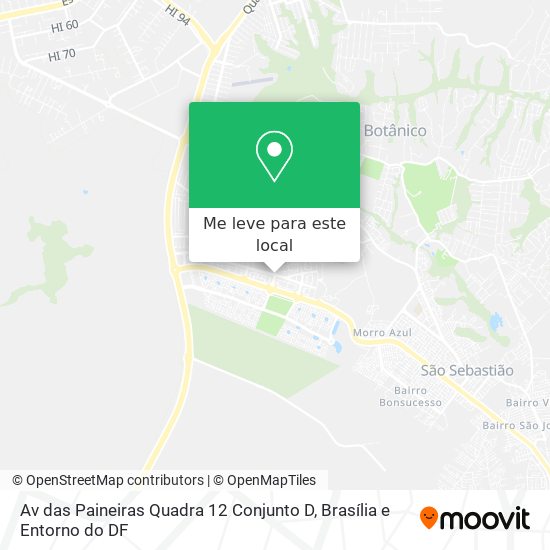 Av  das Paineiras  Quadra 12 Conjunto D mapa