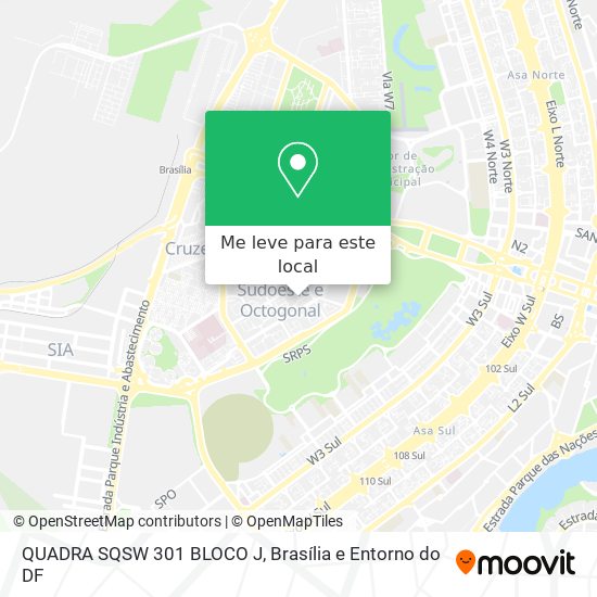 QUADRA SQSW 301 BLOCO J mapa