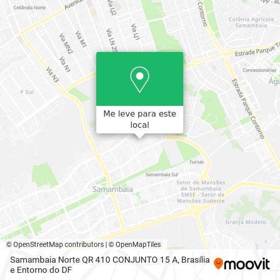 Samambaia Norte QR 410 CONJUNTO 15 A mapa