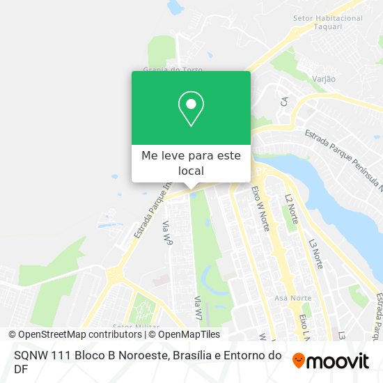 SQNW 111   Bloco B   Noroeste mapa