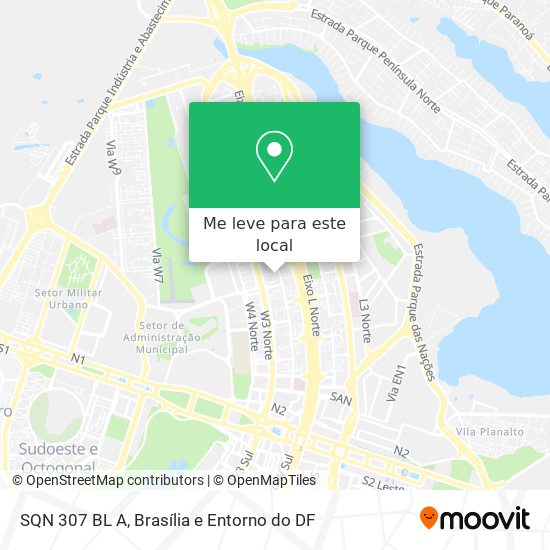 SQN 307 BL A mapa
