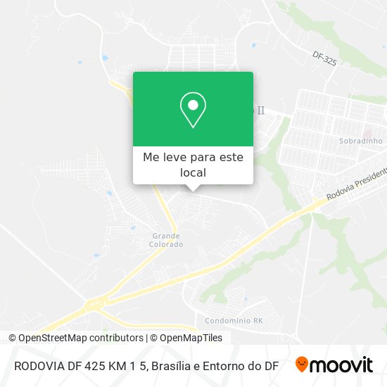 RODOVIA DF 425 KM 1 5 mapa