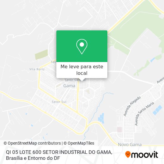 QI 05 LOTE 600 SETOR INDUSTRIAL DO GAMA mapa
