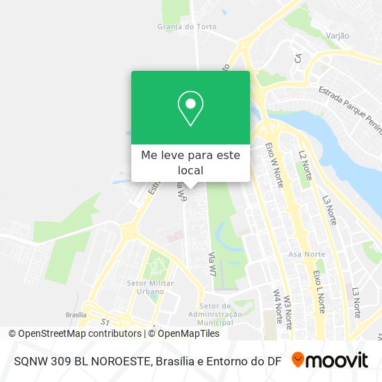 SQNW 309 BL  NOROESTE mapa