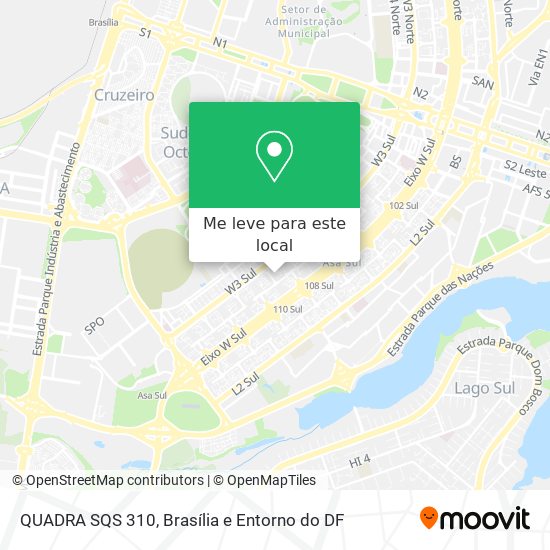 QUADRA SQS 310 mapa