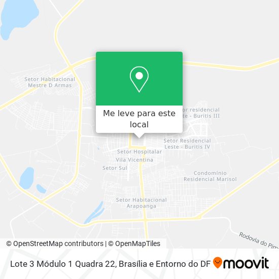 Lote 3  Módulo 1  Quadra 22 mapa