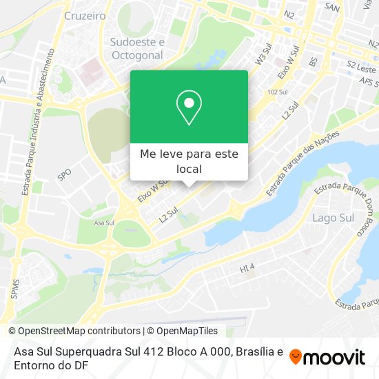 Asa Sul Superquadra Sul 412 Bloco A 000 mapa