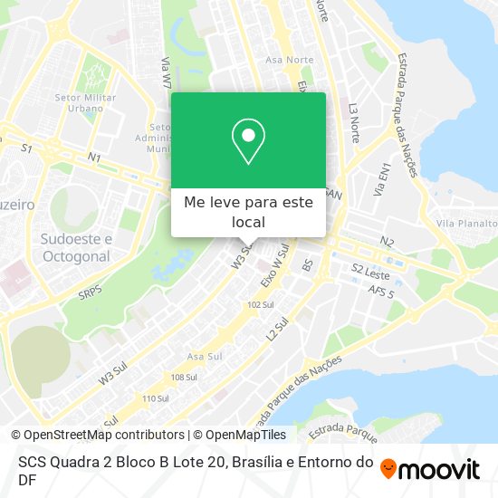 SCS Quadra 2 Bloco B Lote 20 mapa