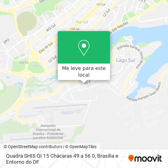 Quadra SHIS QI 15 Chácaras 49 a 56 0 mapa