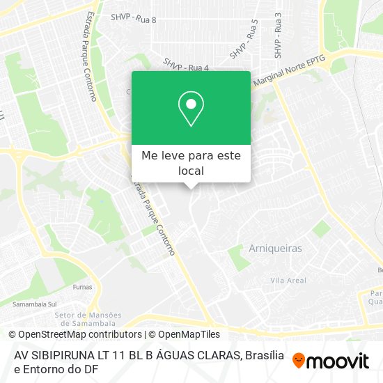 AV  SIBIPIRUNA LT 11  BL B ÁGUAS CLARAS mapa