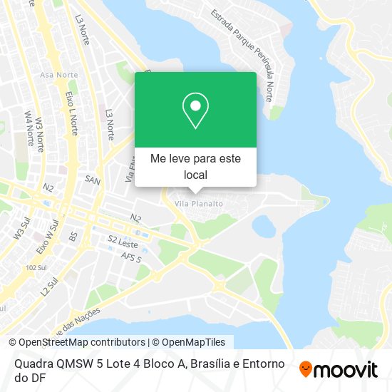 Quadra QMSW 5 Lote 4 Bloco A mapa