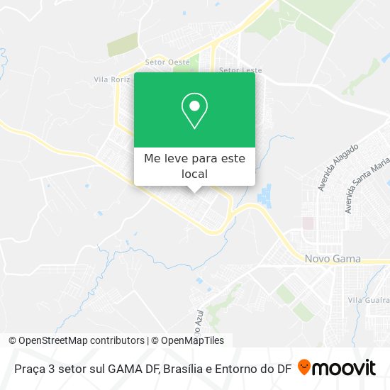 Praça 3 setor sul GAMA DF mapa